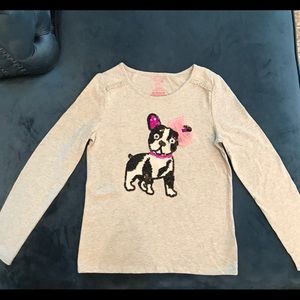 Girls French bulldog long sleeve T-shirt